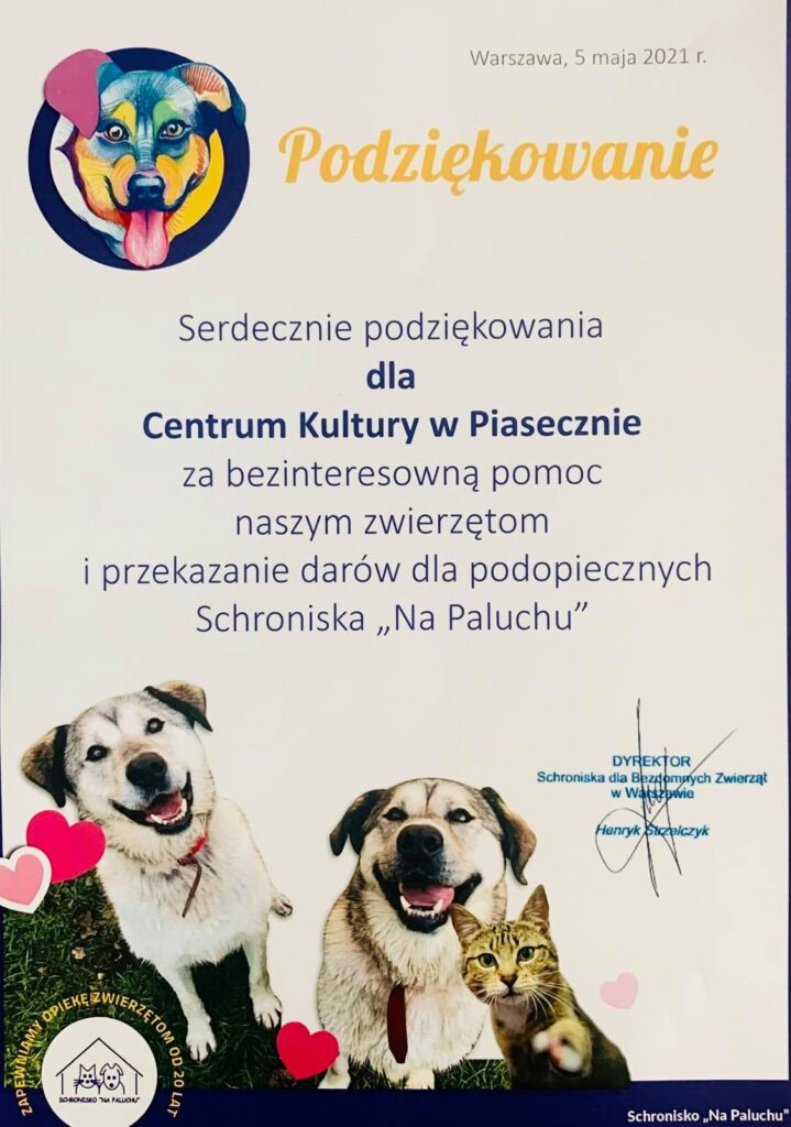 Zdjęcie do nowiny Zwierzęta dziękują za pomoc 