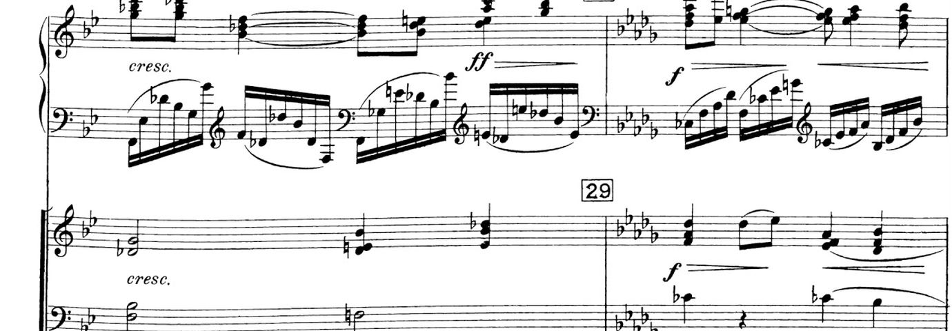 Fragment zapisu nutowego